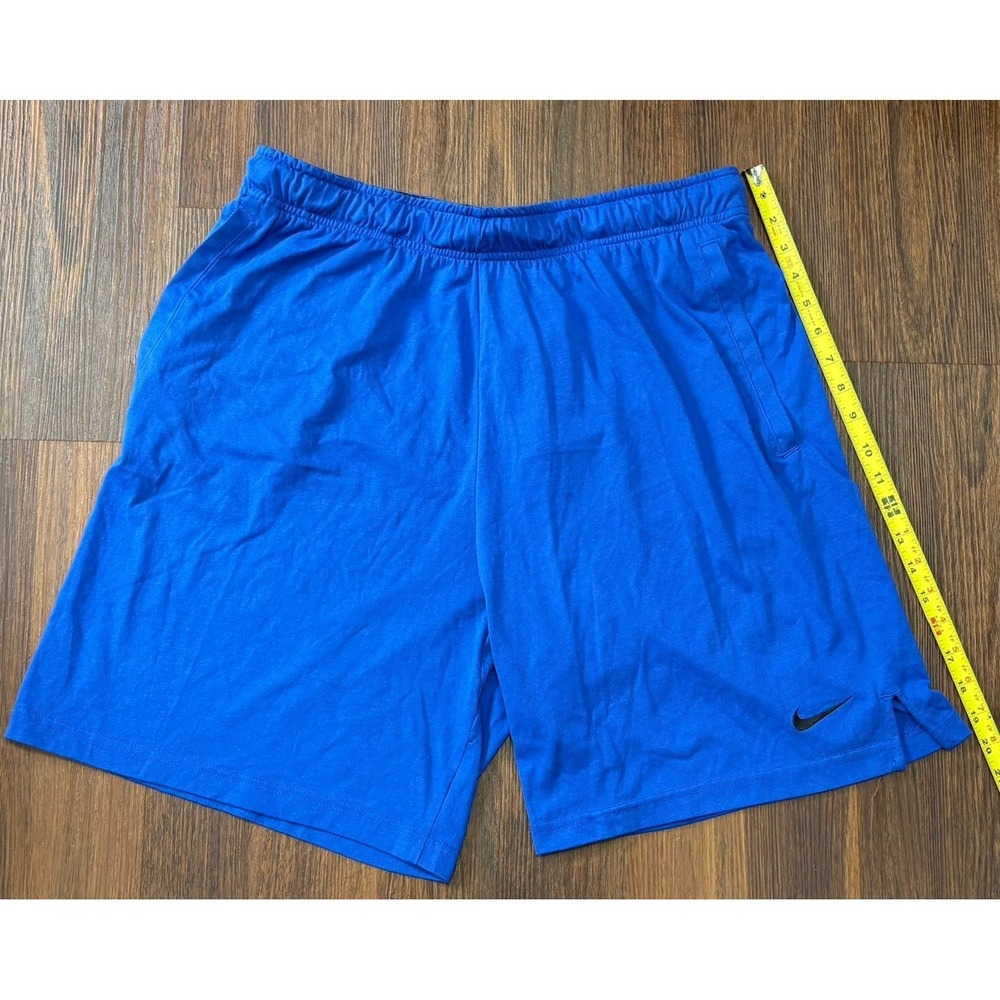 Nike Athletic Shorts Dri Fit Mens XL Blue Drawstring Basketball Gym Workout NWT - Picture 3 of 11